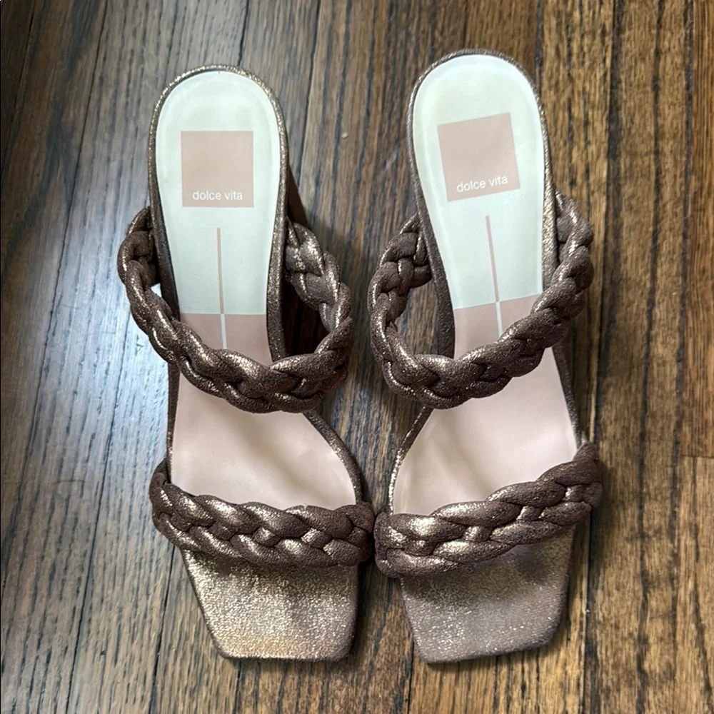 Dolce Vita Brown Heeled Sandals - Picture 13 of 16